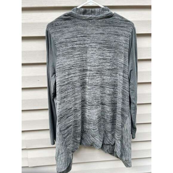 Logo by Lori Goldstein women's L zip Up Tunic cardigan sweater lagenlook Scandi - Picture 5 of 5